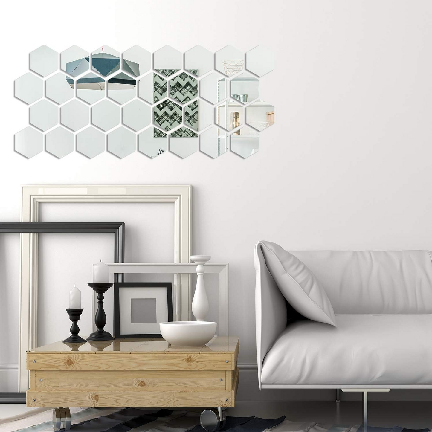 Honeycomb Mirror Wall Decor